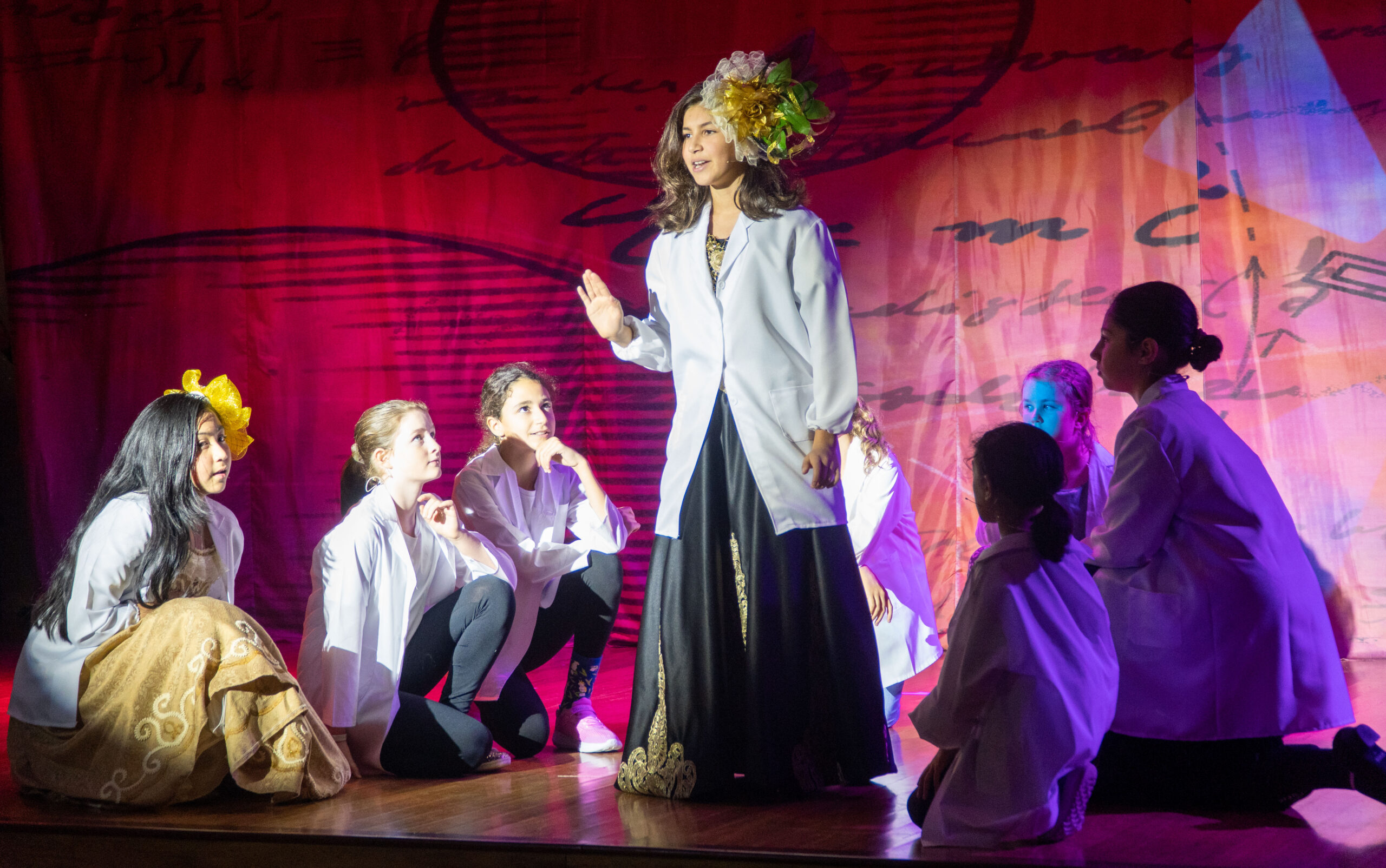 A photo of students performing.